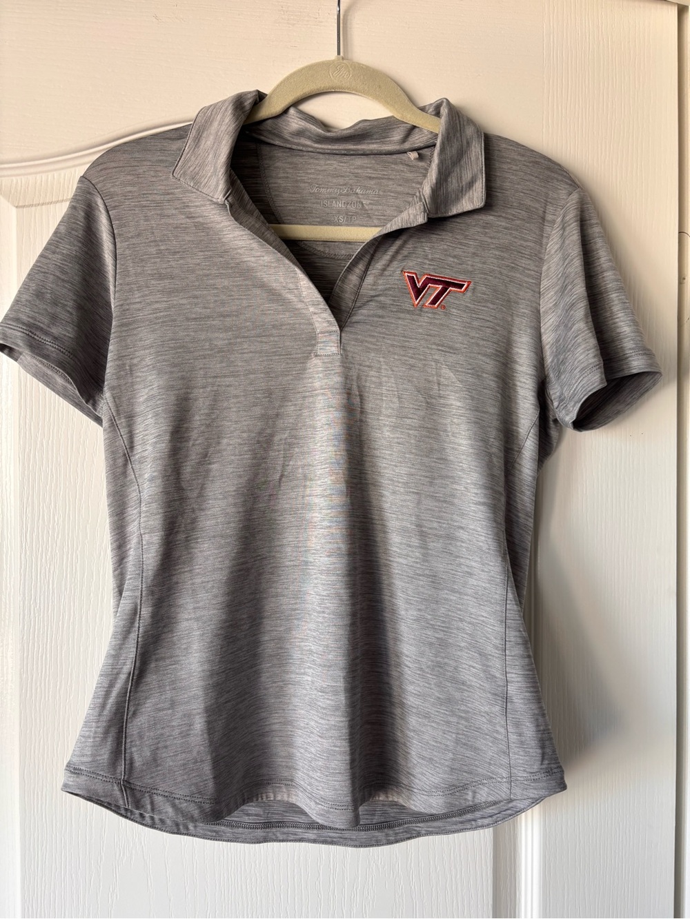 Tommy Bahama Supima Pima Cotton Polo Shirt Virginia Tech VT Hokies women’s XS